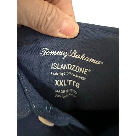 Tommy Bahama Gray island zone embroidered Short Sleeve Polo Shirt Size XXL - Picture 4 of 6